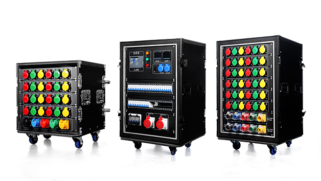 PHLTD Boîte de distribution de scène, Boîtier de distribution électrique industriel étanche, Équipement de gestion de l'alimentation pour éclairage LED et audio