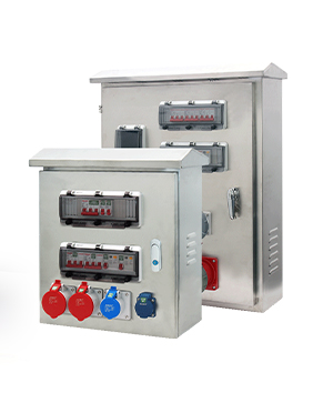 PHLTD boîte de distribution de prises en acier inoxydable, boîte de distribution électrique étanche et anti-poussière de qualité industrielle, adaptée pour l'alimentation électrique en usine et en extérieur.